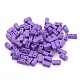 スプレー塗装合金マルチ連リンク  タイル弾性ブレスレット作り用  台形  紫色のメディア  3.5x8x4mm  穴：1mm X-PALLOY-G268-G-028-2