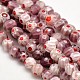 Faceted Millefiori Glass Round Beads Strands LK-P005-08-1