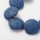 Brins de perles de lentilles en pierre de lave synthétique G-O026-01A-2