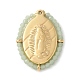 Овальные тисненые подвески с изображением Иисуса из нержавеющей стали 304 STAS-L022-490G-02-1