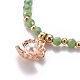 Verre à facettes perles bracelets extensibles BJEW-JB05487-03-2