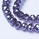 Chapelets de perles en verre électroplaqué EGLA-A034-T6mm-A16-3