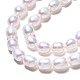 Hebras de perlas de agua dulce cultivadas naturales PEAR-N012-06E-1-4