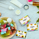 90 Uds. 9 estilos de etiqueta de papel de jabón con patrón de flores DIY-WH0399-69-032-3