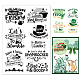 PH PandaHall Clover Silicone Stamps St. Patrick's Day Clear Stamps Irish Shamrock Transparent Stamp Rubber Stamp for Card Making Spring Journaling Photo Album Journal Scrapbooking DIY-WH0167-57-0088-1