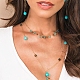 Cheriswelry 3 rang 3 rangs de perles de howlite naturelles de taille G-CW0001-03-7