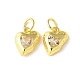 Латунные микро проложить кубического циркония подвески KK-U067-10G-04-1