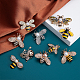 Эмалевые броши с пчелами из сплава nbeads JEWB-NB0001-05-2