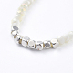 Electroplate Glass Beads  Stretch Bracelets BJEW-JB04403-01-2