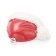 樹脂チャーム  クリスマスフェスティバルのために  プラチナアイアンペグベイル付き  クリスマスの帽子  ホワイト  27x30x8mm  穴：2mm RESI-O010-21-3