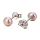Valentine Presents for Her 925 Sterling Silver Ball Stud Earrings EJEW-D029-4.5mm-1-5
