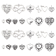 Arricraft 130 pcs 13 styles pendentifs à breloque coeur FIND-AR0003-44-1