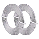 Benecreat 10 m (32 piedi) 3 mm di larghezza filo piatto per gioielli di colore primario filo di alluminio gauge 18 per castone AW-BC0003-06A-01-1
