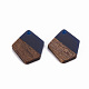 Transparent Resin & Walnut Wood Pendants X-RESI-S384-003A-A04-2