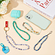 ARRICRAFT 4Pcs 4 Style Round Acrylic Beads & Natural Gemstone Phone Hand Strap Chains FIND-AR0003-89-4
