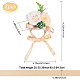 クラスパイア2ピースシルク手首コサージュ  プラスチック製の模造花付き  結婚式のための  パーティーの装飾  ゴールデンロッド  350mm AJEW-CP0001-51C-2