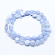 Chapelets de perles en agate avec dentelle bleue naturelle X-G-E483-62B-2