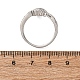Латунные микропаве кубические цирконии регулируемые открытые манжеты кольца для женщин RJEW-A072-03P-5