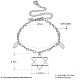 Bracelets de cheville avec breloque d'étoile en laiton AJEW-BB20018-6