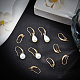 Beebeecraft 20Pcs French Earring Hooks 18K Gold Plated Brass Fish Hook Ear Wires 0.43x0.92 inch with Plastic Bead Containers for Half Drilled Beads DIY Earring Making KK-BBC0004-32-5