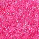 ガラスシードビーズ  不透明な色の虹  シリンダー  濃いピンク  2.5x2mm  穴：1.4mm X-SEED-S042-13A-09-3