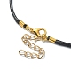 Halskette mit Würfelanhänger aus legierter Emaille und Polyesterschnüren NJEW-JN04515-6