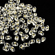 ピーナッツ日本製シードビーズ  farfalle蝶のビーズ  銀並ぶガラスシードビーズ  透明  6x4x3mm  穴：1mm  約4000個/袋  450 G /袋 SEED-R014-3x6-P34-1