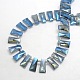 Faceted Electroplate Crystal Glass Trapezoid Beads Strands EGLA-F072B-07-2