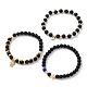 Ensemble de bracelets extensibles en perles de pierres précieuses mélangées naturelles 6pcs 6 styles BJEW-JB09117-4