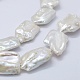 Fili di perle di keshi di perle barocche naturali PEAR-K004-35-3
