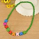 Colorful Wood Necklaces for Kids NJEW-JN00306-06-2