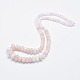 Collane di perline con gradazione di morganite naturale NJEW-K098-01-1