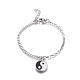 (Jewelry Parties Factory Sale)Long-Lasting Plated 304 Stainless Steel Charm Bracelets BJEW-E375-02P-2