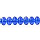 ファセットロンデルイミテーションオーストリアクリスタルビーズ連売り  グレードAAA  ブルー  8x5mm  穴：1mm  約68個/連  14.17インチ G-PH0003-05-3