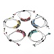 Set di braccialetti di perline intrecciate di diaspro imperiale naturale (tinto) per ragazze donne BJEW-JB06866-1