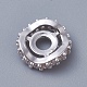 Laiton micro pavé de perles de zircone cubique claires KK-I665-05B-P-1