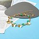 Ensemble de bracelets de cheville en perles d'agate verte naturelle pour fille femme AJEW-AN00450-04-4