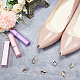 GORGECRAFT 4 Pairs Metal Shoes Pointed Protector Light Gold Women Shoe Toe Head Round Hollow High Heel Tip Pointed Cap Cover Shoe Decoration Charms for High Heel Shoes Protection Repair FIND-GF0003-84-5