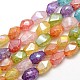Electroplate AB Color Plated Synthetic Crackle Quartz Nuggets Beads Strands G-L151-02B-1
