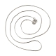 Колье-цепочка из стерлингового серебра с родиевым покрытием в виде змеи X-NJEW-M153-15A-20-2