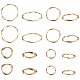 PandaHall 32pcs 4 Sizes Twist Linking Ring Alloy Metal Circles Charms Links Jewelry Connectors for Earring Necklaces Bracelets Jewelry Making (0.5” PALLOY-PH0005-83-1