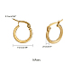 Unicraftale Golden Hoop Ohrringe für Frauen Männer 16 Paar 15mm hypoallergenen Edelstahl Ring Ohrring 1x0.7mm Pin kleine Creolen Set Ohrdrähte Komponenten STAS-UN0002-59G-7