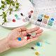 Cheriswelry 50pcs 10 Farben Katzenauge europäische Perlen G-CW0001-02-5
