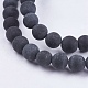 Pietra naturale nero fili di perle X-G-R193-01-6mm-3