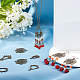 SUNNYCLUE 1 Box 54Pcs 9 Style Tibetan Earring Chandelier Connector Charms Findings Loops Jewellery Making Kit for Earring Drop and Charm Pendant TIBE-SC0001-47-5