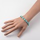 Heart Synthetic Turquoise Stretch Bracelets BJEW-JB02066-01-3