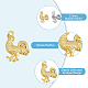Dicosmétique 60 pièces 2 couleurs breloques de coq doré et argent antique breloques agricoles petits animaux carms mignons breloques de poulet pendentifs en alliage pour bricolage artisanat fabrication de bijoux FIND-DC0003-01-3