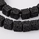 Synthetic Lava Rock Bead Strands G-N0104-8mm-18-1