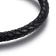Leather Braided Cord Bracelets BJEW-E352-22P-2