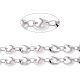 304 Stainless Steel Flash Twisted Slice Link Chains CHS-D028-02P-4